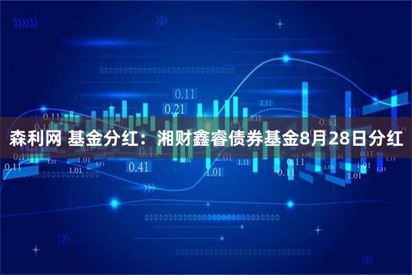 森利网 基金分红：湘财鑫睿债券基金8月28日分红