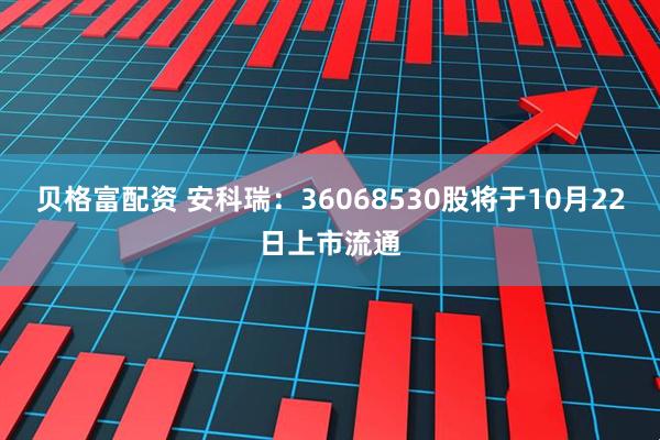 贝格富配资 安科瑞：36068530股将于10月22日上市流通