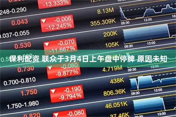 保利配资 联众于3月4日上午盘中停牌 原因未知